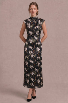 Weekend In Provence Dress | Black/Floral