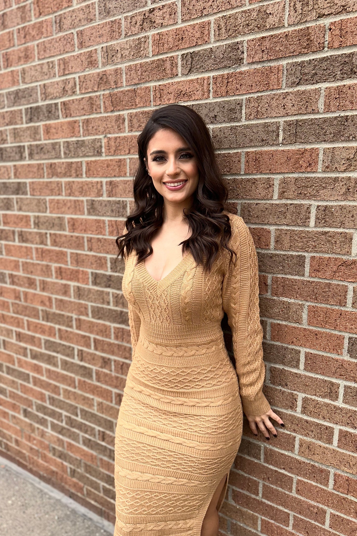 Sweet Delight Dress (Tan)