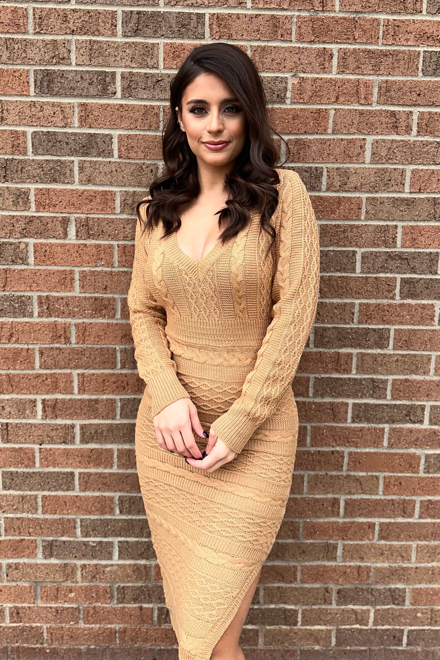 Sweet Delight Dress (Tan)
