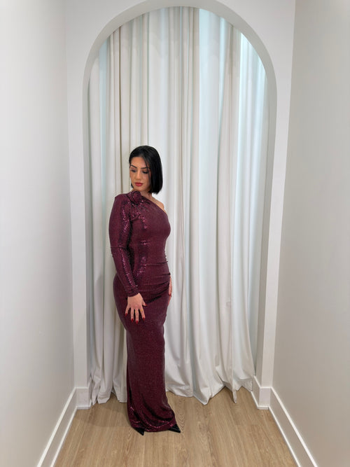 The Evanda Dress | Wine