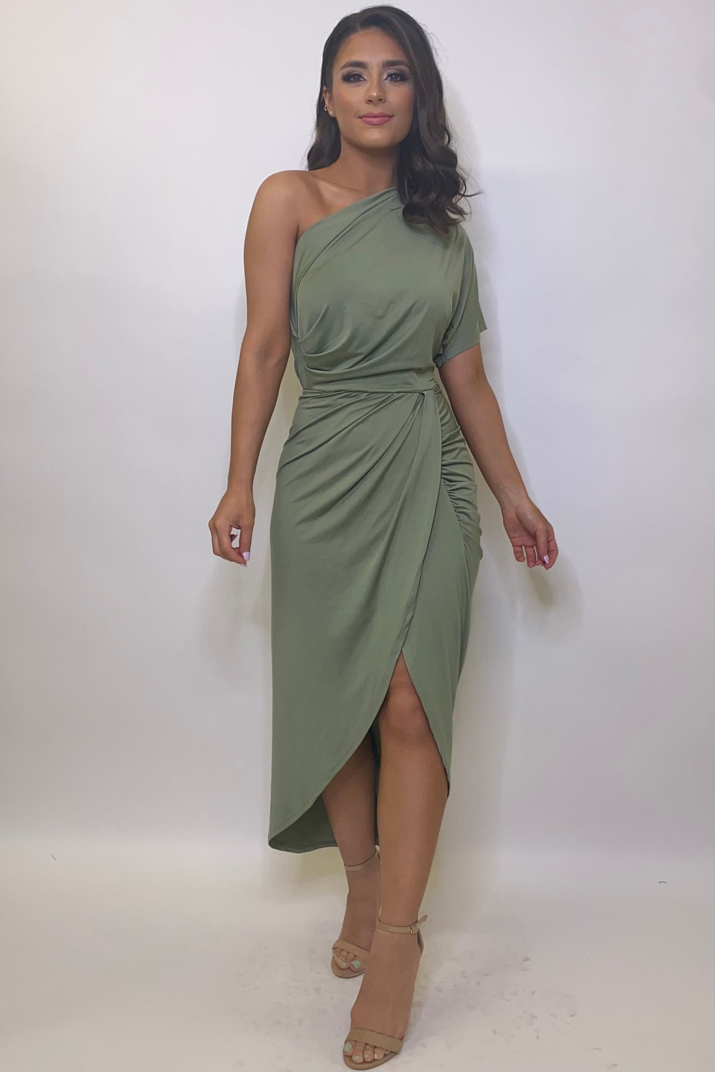 The Valeria Dress (Light Olive)
