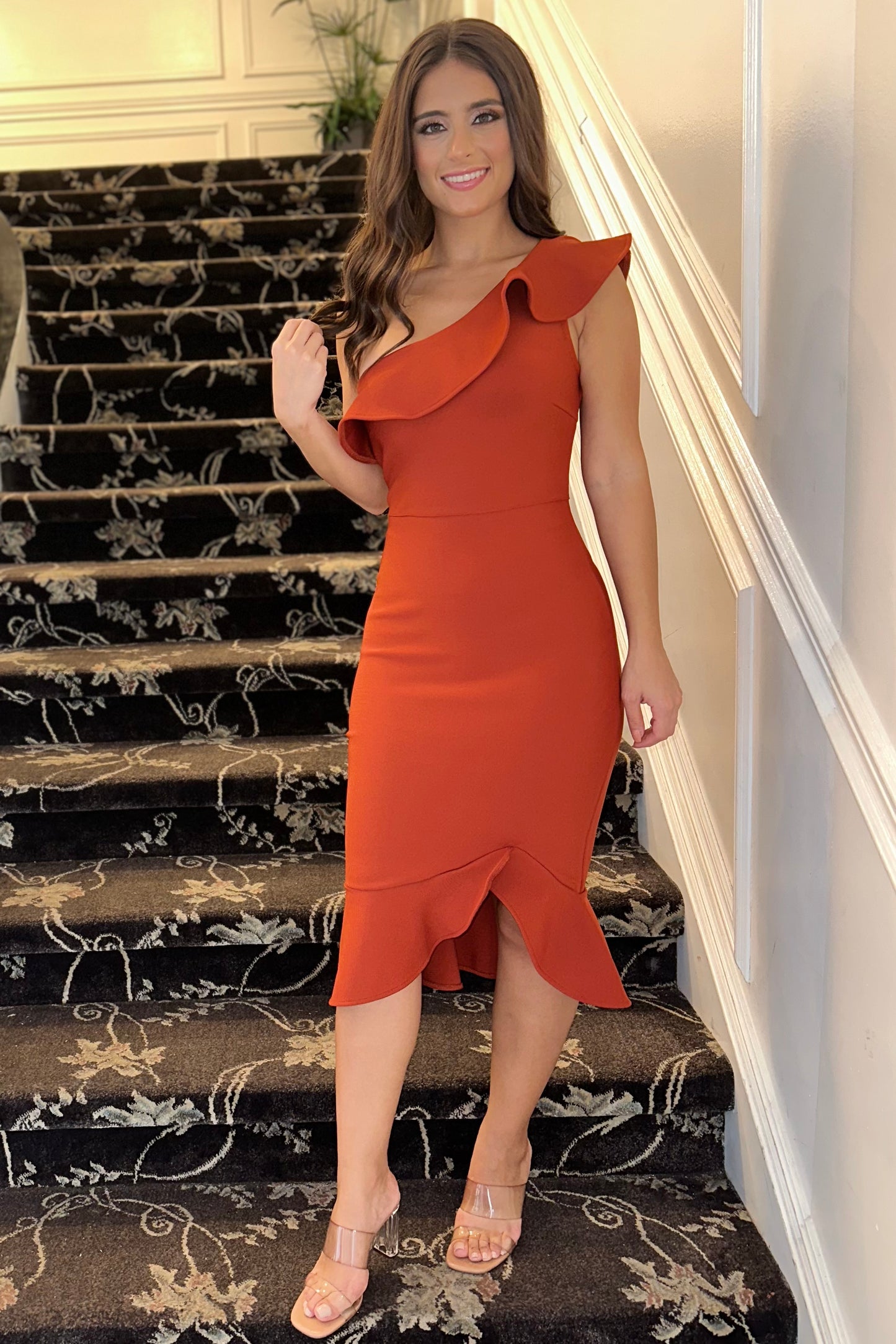 Diva Deluxe Dress (Rust)