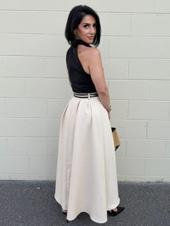 Madison Avenue Dress | Black/Champagne
