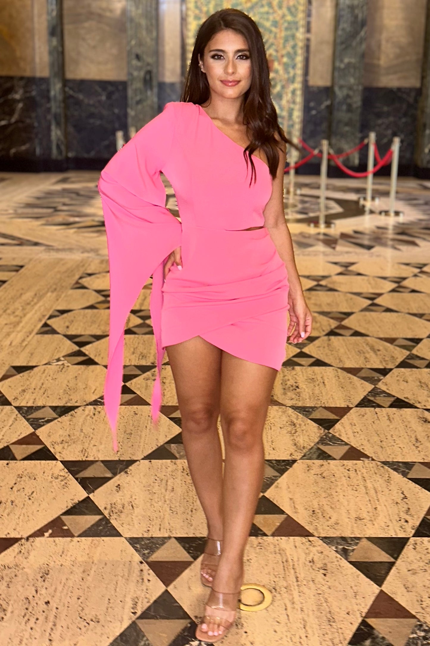 Feminine Flair Dress (Pink)