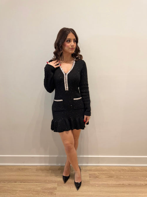 Holiday Fever Dress | Black/Silver
