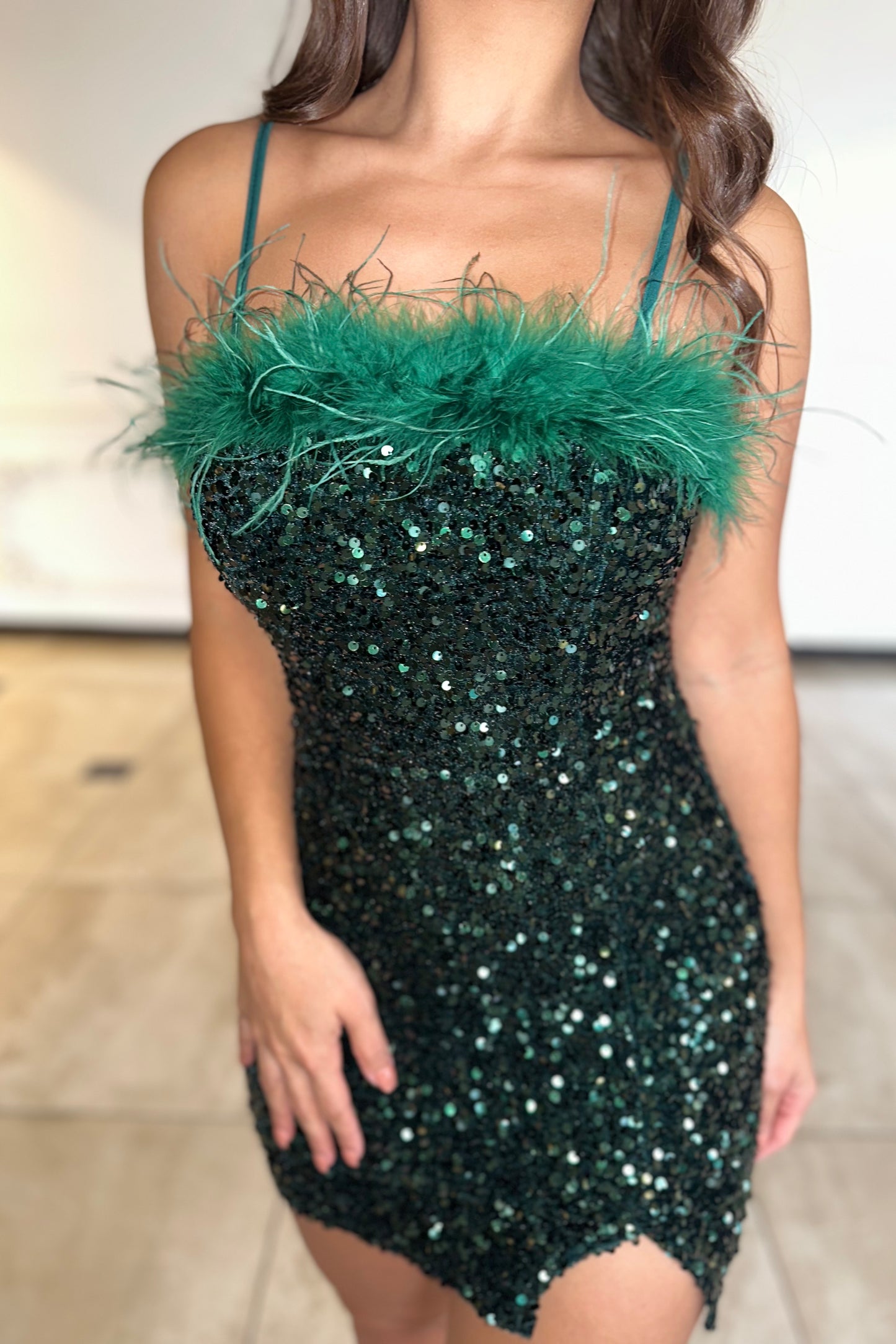 Pure Glam Dress (Hunter Green)
