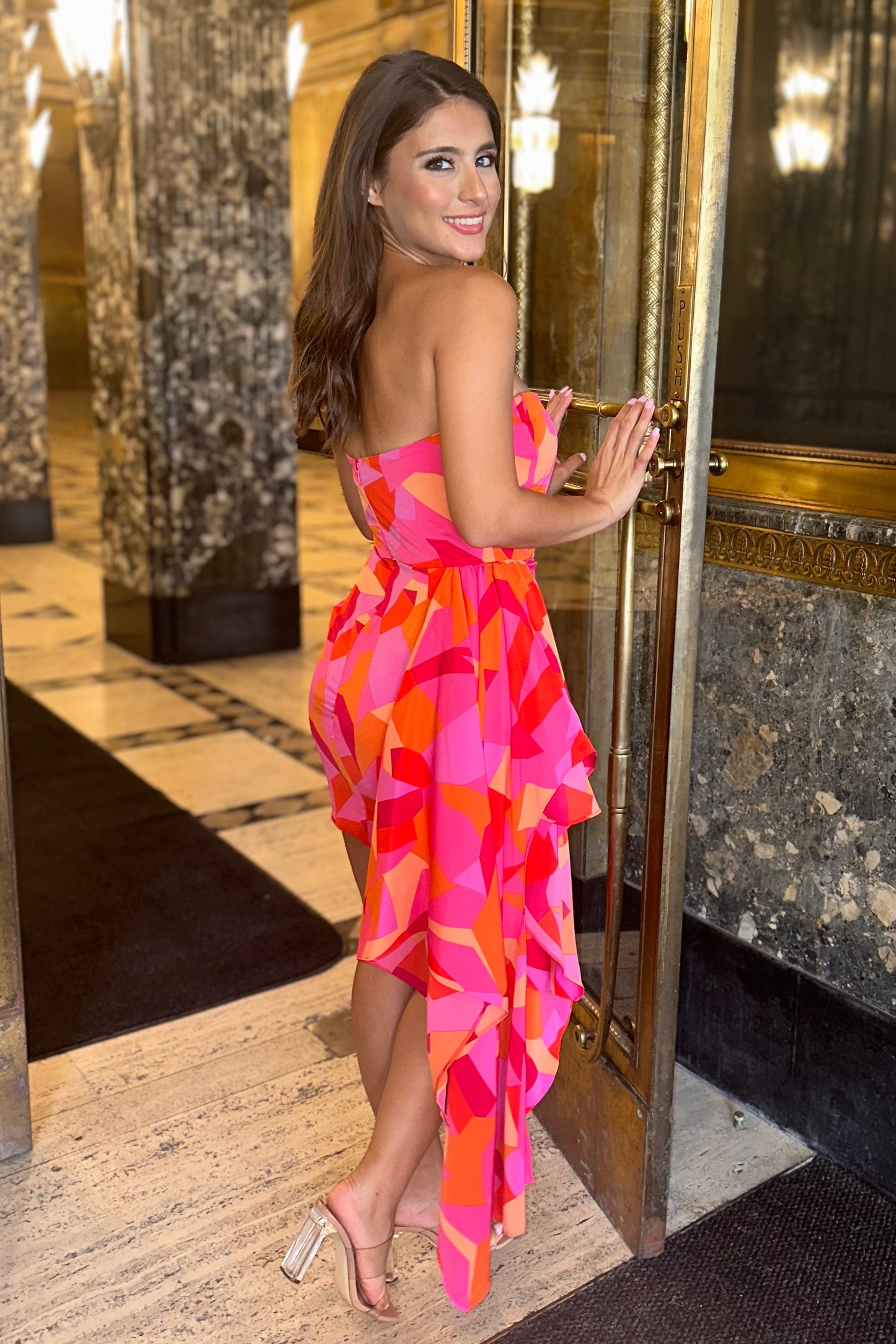 Glamorous Getaway Dress (Pink/Coral)