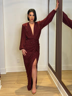 The Gina Dress | Maroon