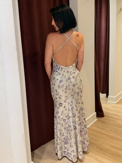 The Iris Glow Dress | Silver/Multi
