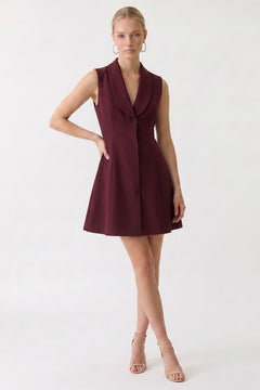 Corner Office Dress | Wine