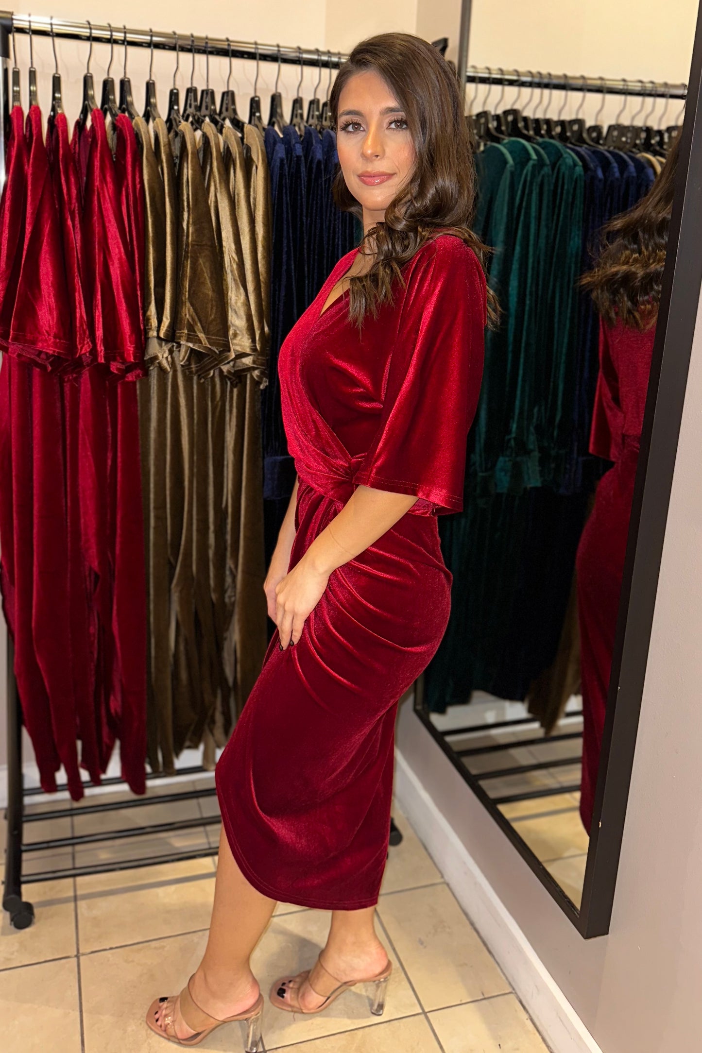 The Daphne Dress (Burgundy)