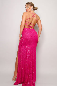 Queen Brianne Dress | Fuchsia