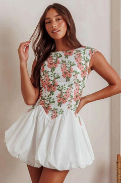 Parisian Kiss Dress | Ivory/Floral