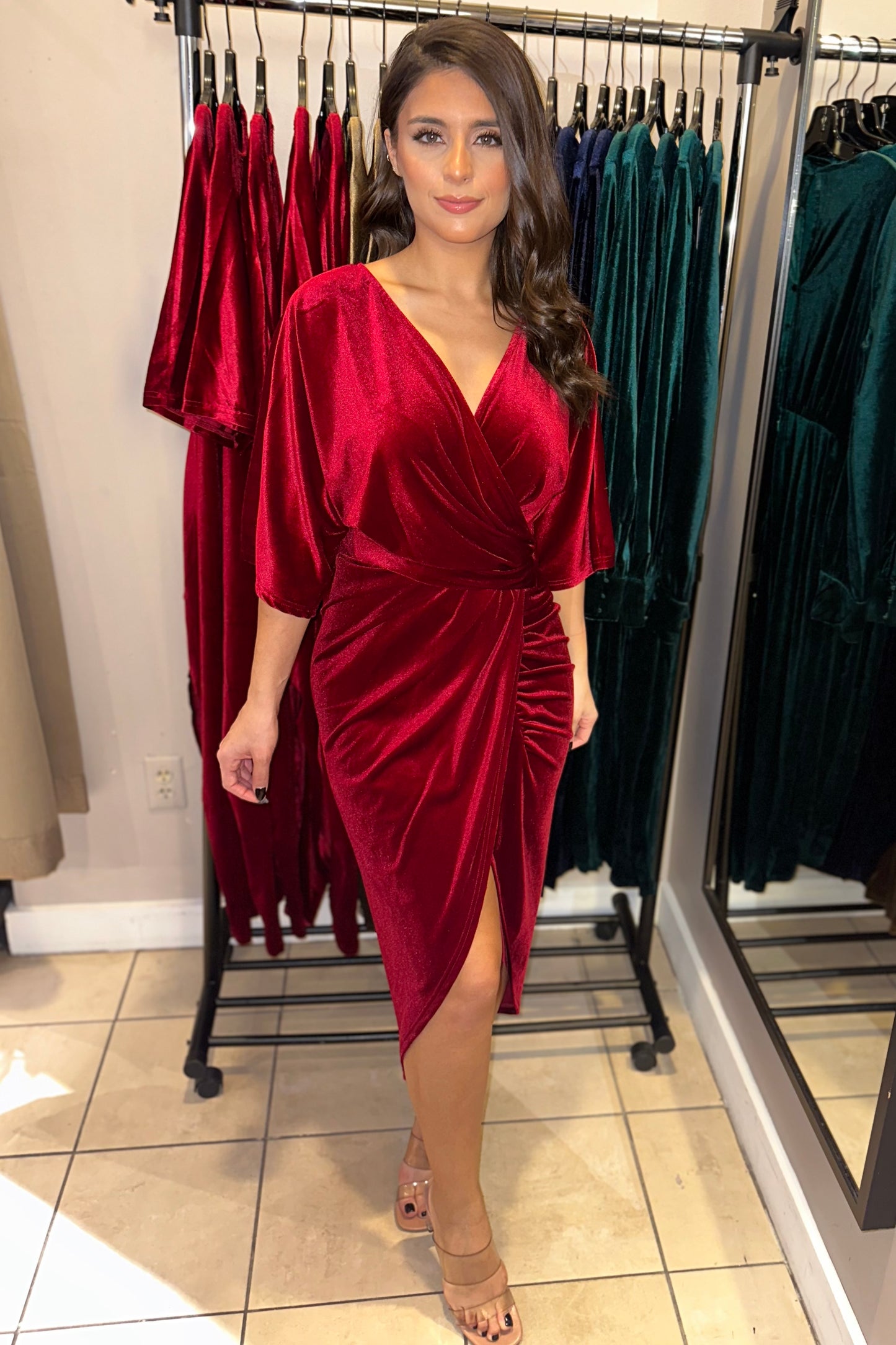 The Daphne Dress (Burgundy)