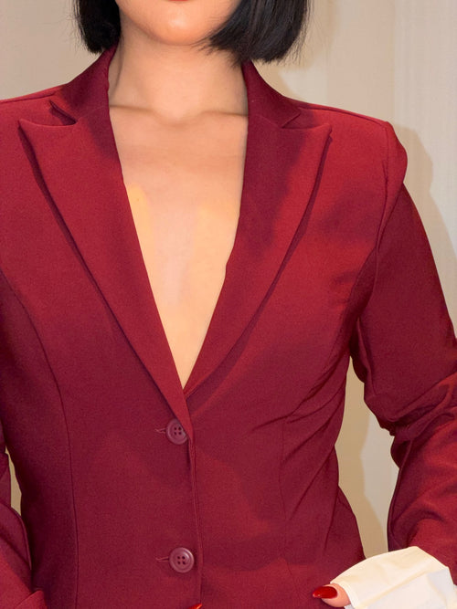 Luxe Lounge Dress | Berry/White (FINAL SALE)