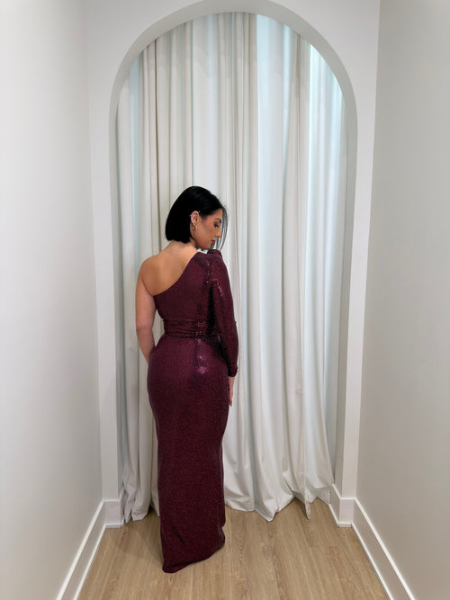 The Evanda Dress | Wine