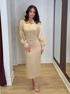 Boardroom To Ballroom Dress | Gold
