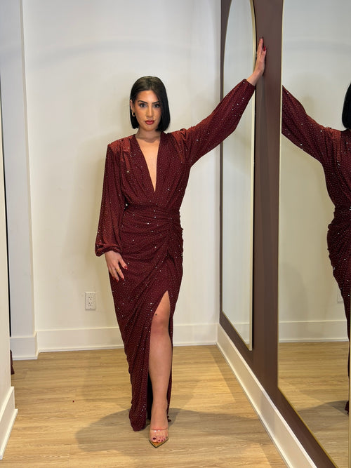 The Gina Dress | Maroon
