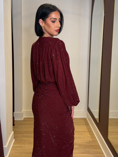 The Gina Dress | Maroon