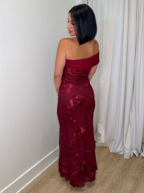 Everlasting Bloom Dress | Wine