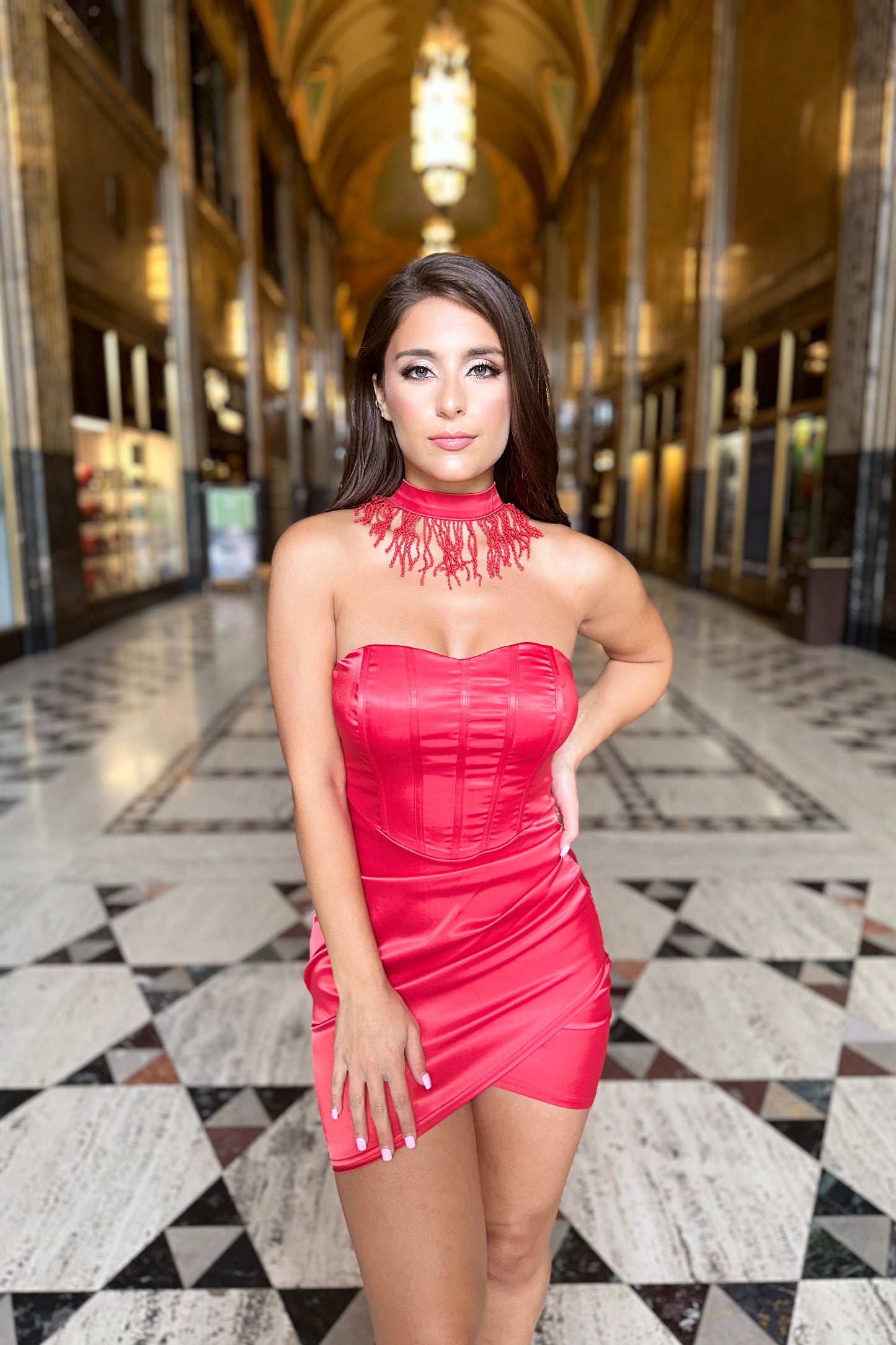 Scarlet Seduction Dress (Red)