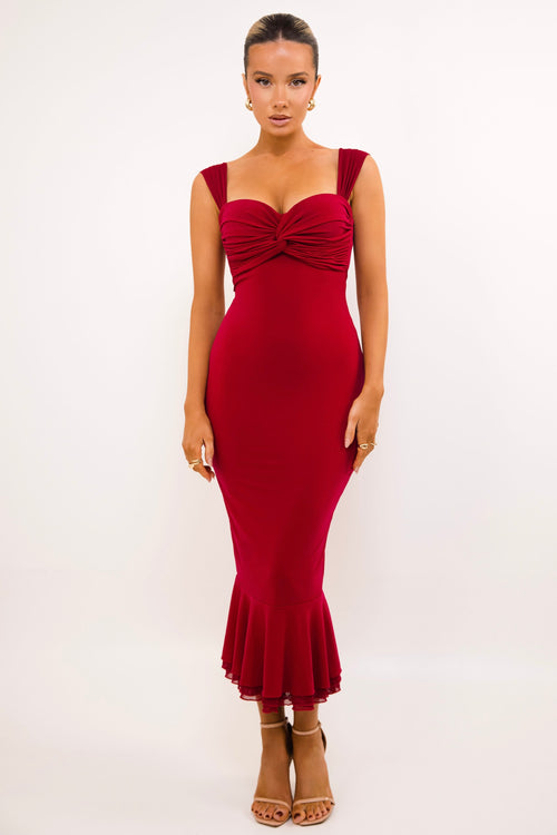 The Gabriella Dress | Deep Red