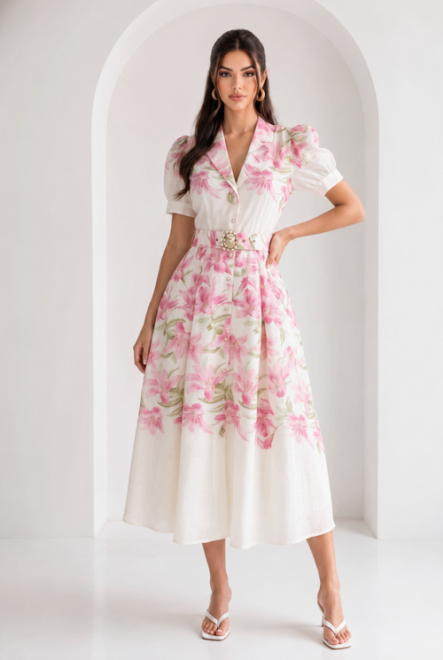 Sunday Best Dress | Cream/Floral