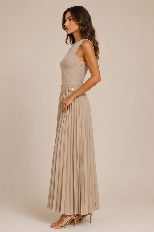 Uptown Vibes Dress | Nude