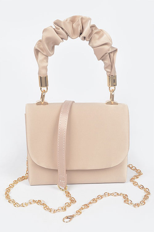 Satin Vibes Clutch | Nude