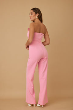 Ready To Mingle Jumpsuit | Pink