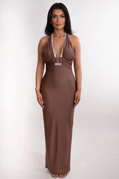 The Sara Dress | Brown (FINAL SALE)