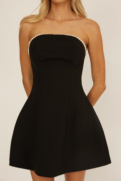 Pearl Elegance Dress | Black