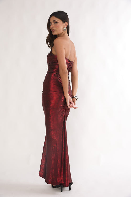 Center Stage Dress | Deep Red
