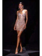 The Headliner Dress | Rose Gold (FINAL SALE)