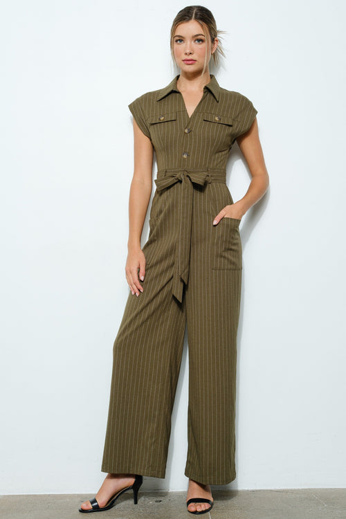 Work It Out Jumpsuit | Olive