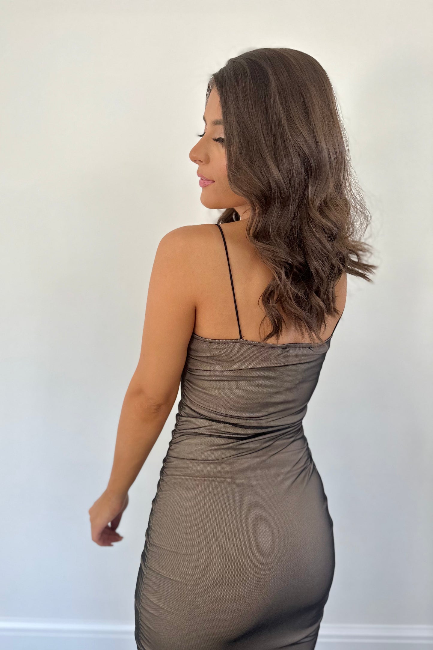 Modern Muse Dress (Black/Nude)