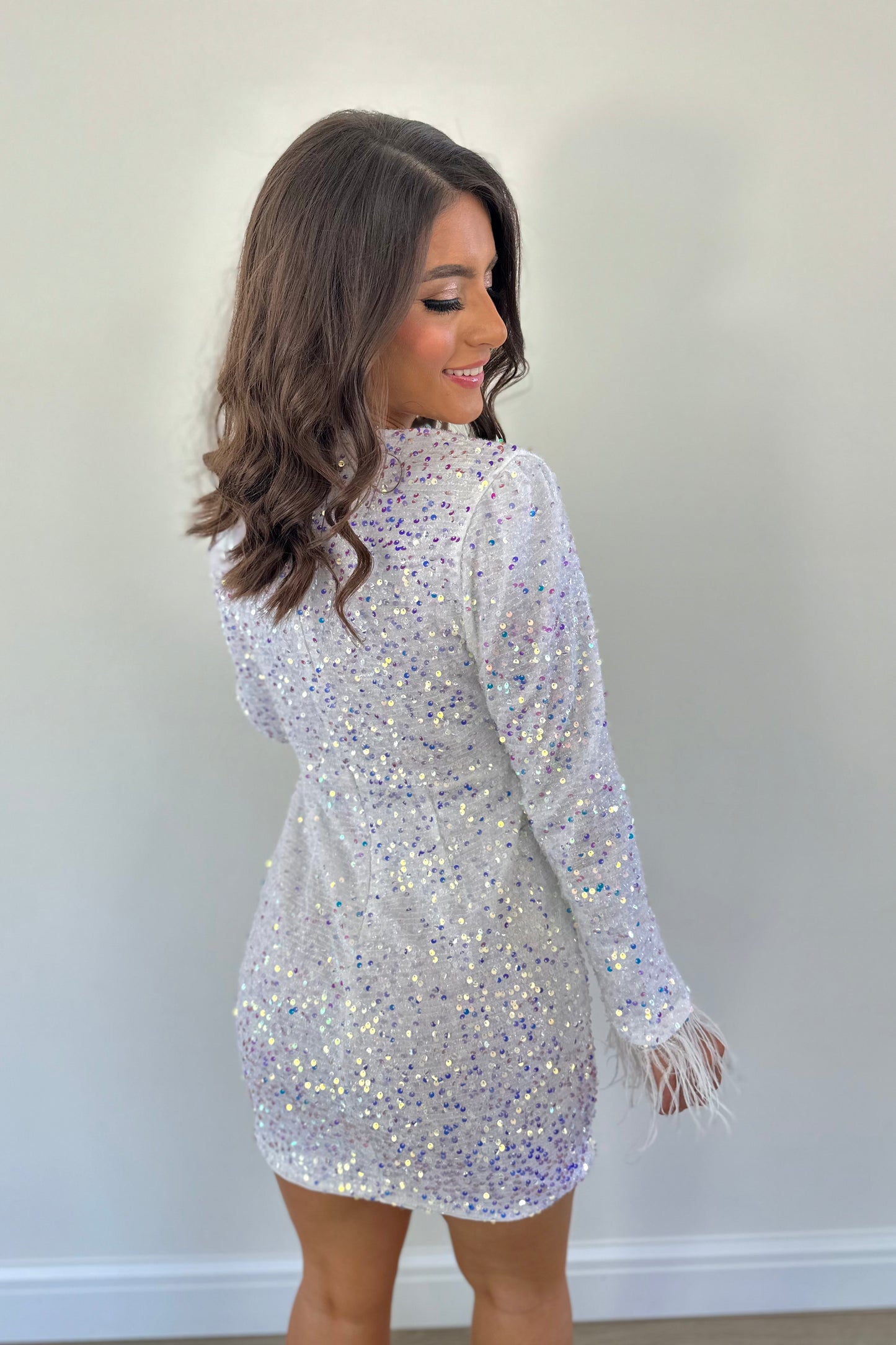 Sparkling Sensation Dress (Ivory/Multi)