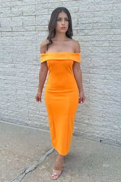 Classic Romance Dress | Orange (Final Sale)