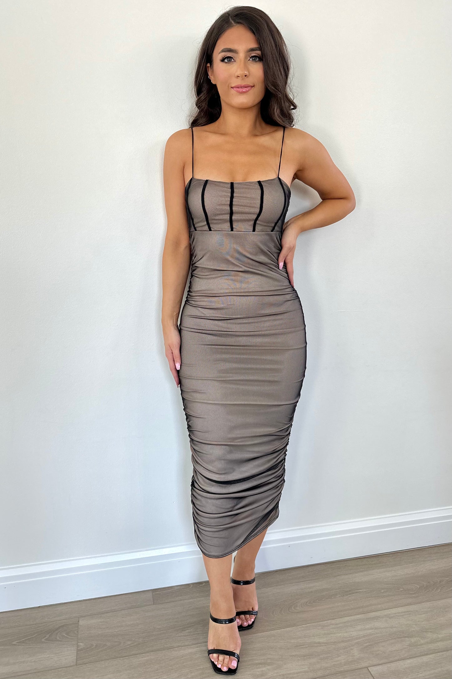 Modern Muse Dress (Black/Nude)
