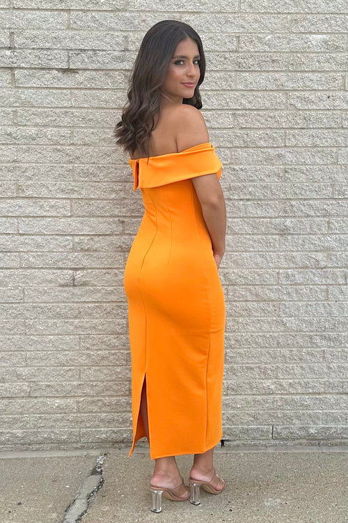 Classic Romance Dress | Orange (Final Sale)