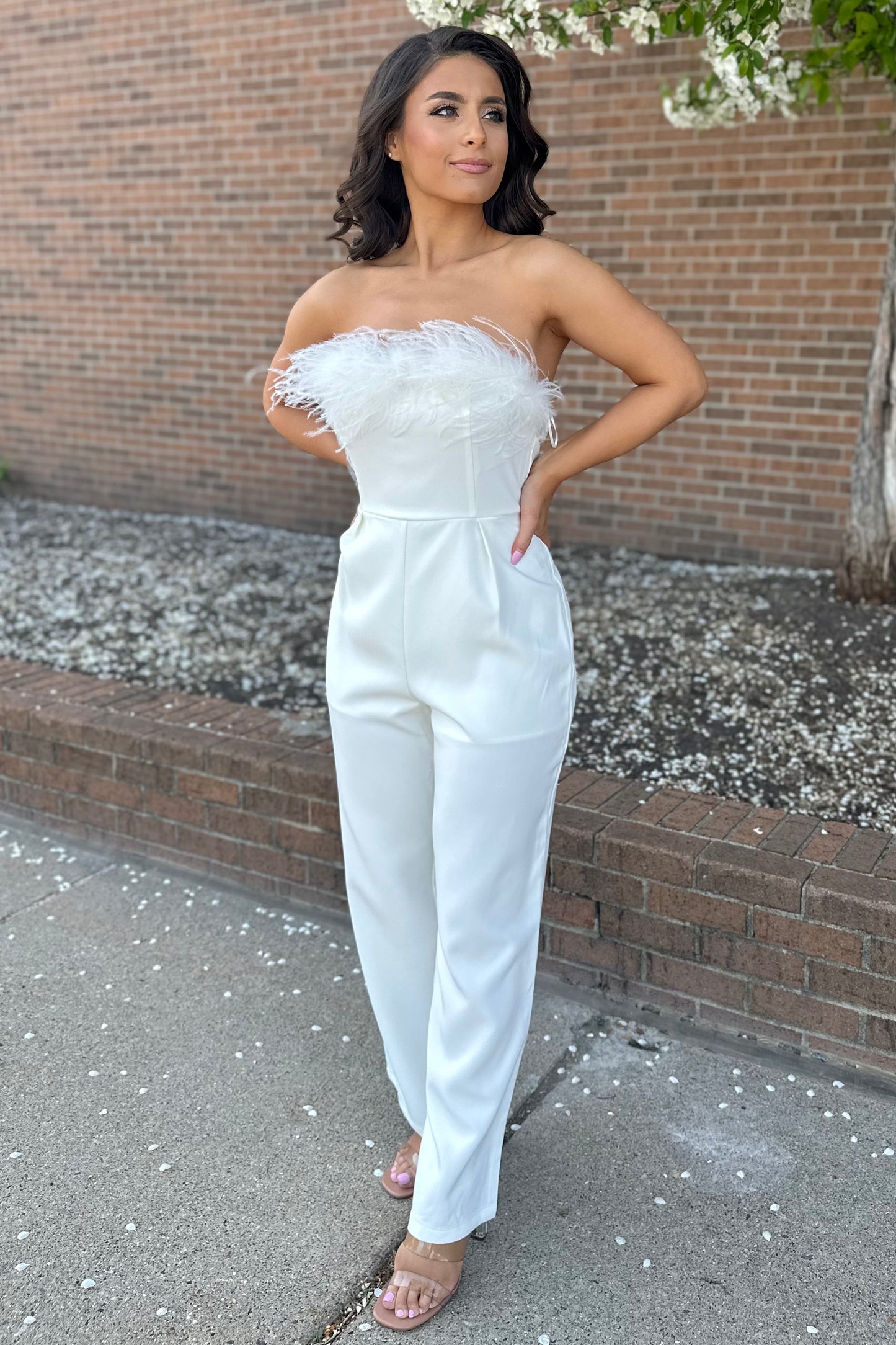 Fashion Forward Jumpsuit (Ivory)
