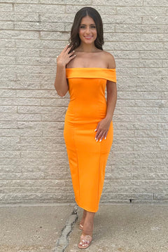 Classic Romance Dress | Orange (Final Sale)