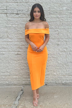 Classic Romance Dress | Orange (Final Sale)