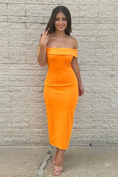 Classic Romance Dress | Orange (Final Sale)