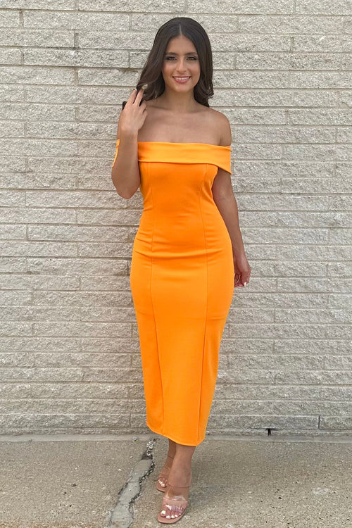 Classic Romance Dress | Orange (Final Sale)