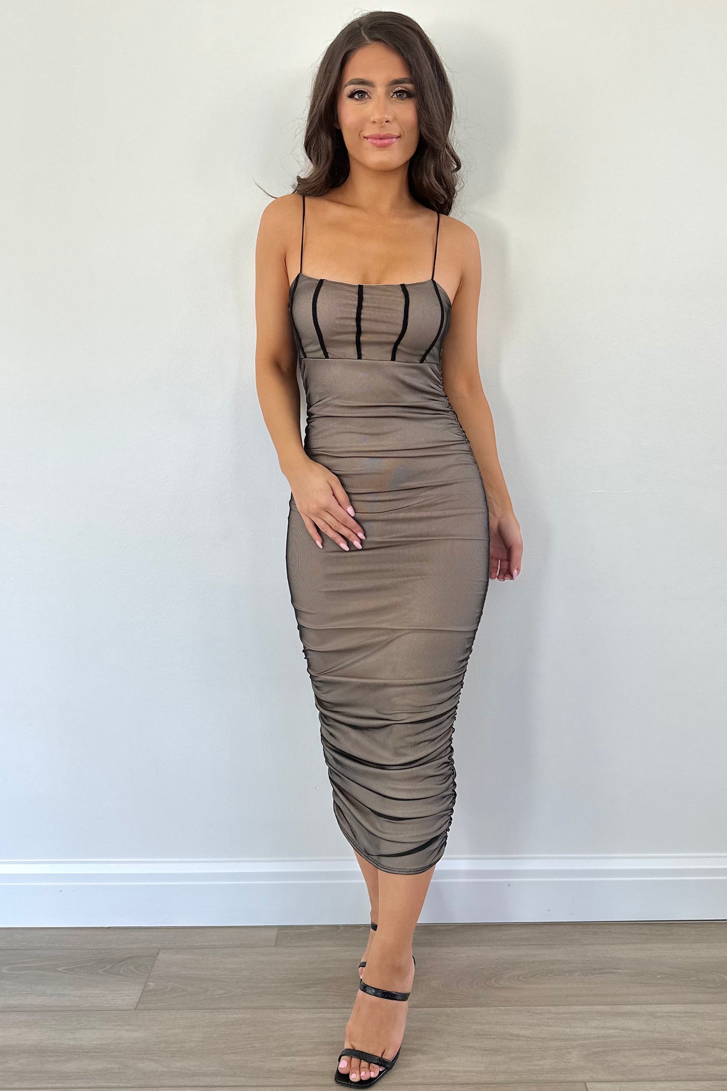 Modern Muse Dress (Black/Nude)