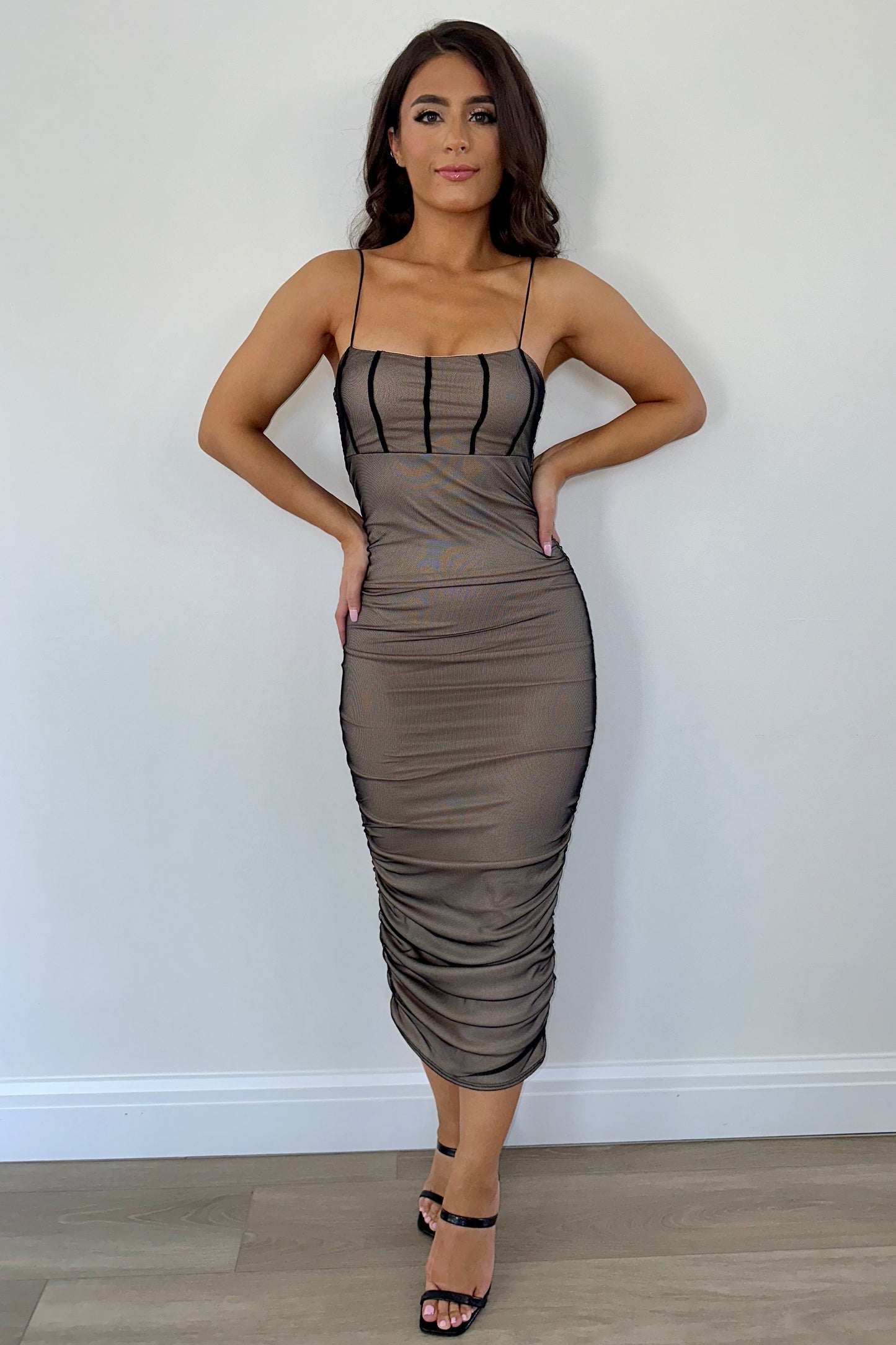Modern Muse Dress (Black/Nude)