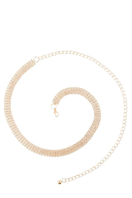 5-Line Rhinestone Belt