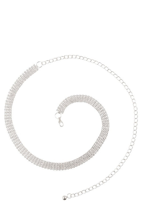 5-Line Rhinestone Belt