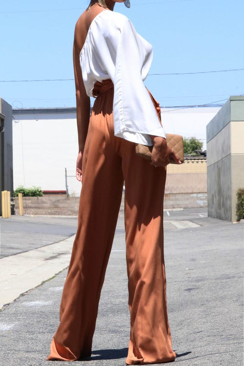 Fun Excursion Jumpsuit | Ivory/Camel (Final Sale)